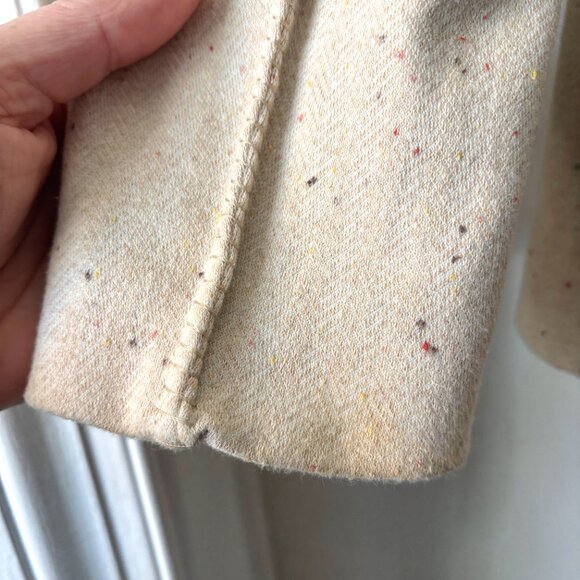 ecru Single Button Speckled Blazer Cream Size 2 - Picture 14 of 14